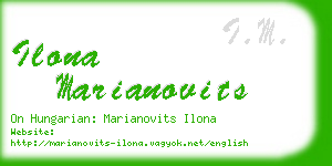 ilona marianovits business card